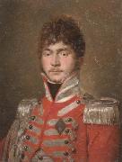 unknow artist Portrait of an officer,half-length,wearing a red coat and the swedish military order of the sword Germany oil painting reproduction